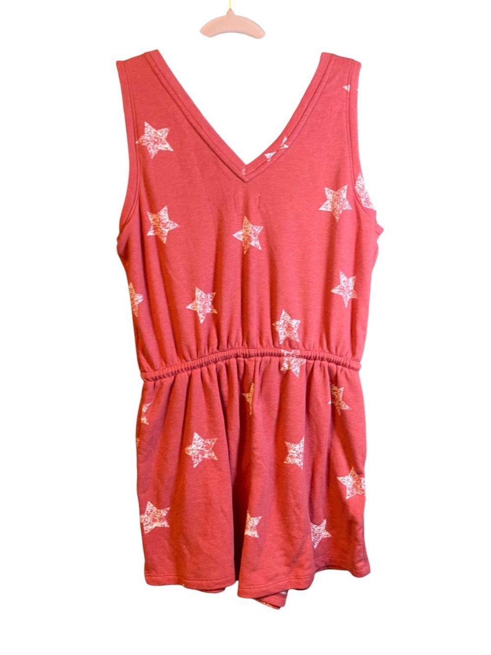 Lou & Gray Sleeveless Drawstring Romper - Coral Pink - Picture 5 of 6